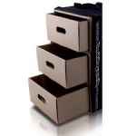 borsoe porta moello o accessori con cassetti in cartone robusto (3 cassetti)