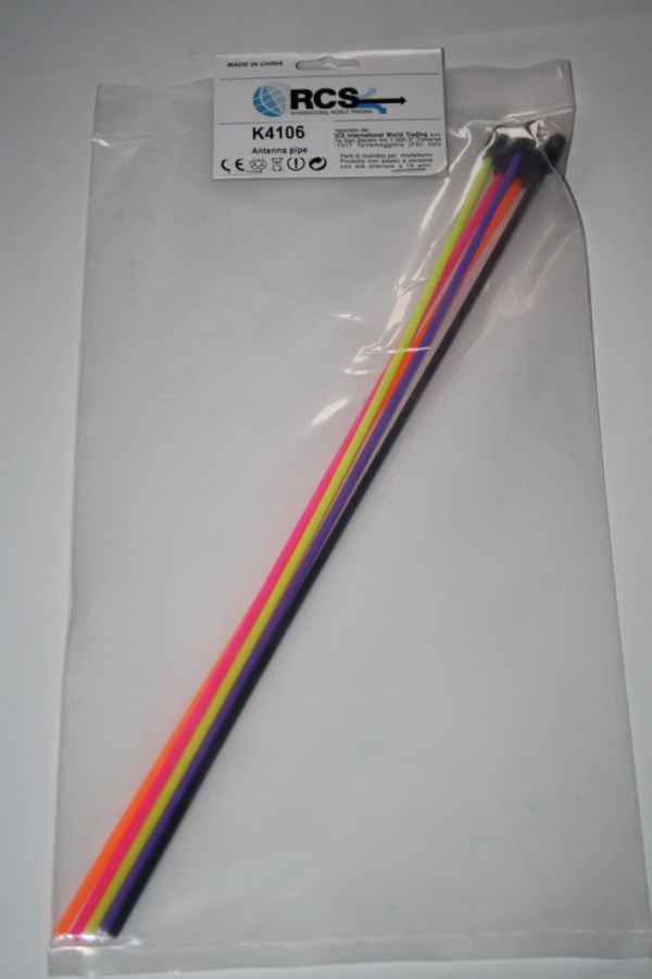 tubo antenna con cappuccio al pezzo (colori misti)