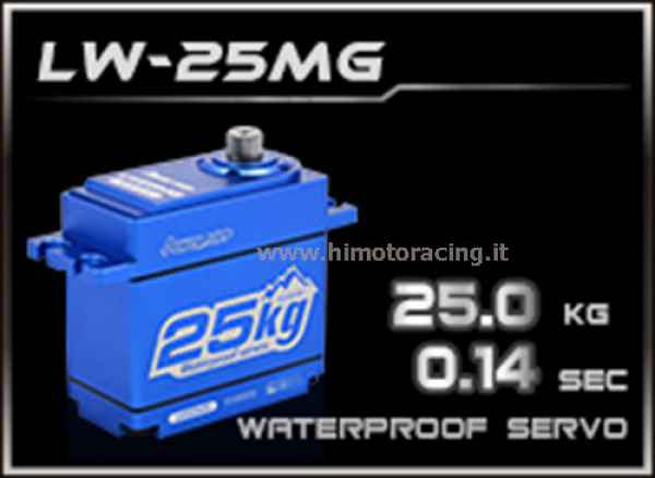 Servo Digitale con cassa completamente in alluminio waterproof 25Kg 0.16 sec Power HD LW-25MG con ingranaggi in alluminio