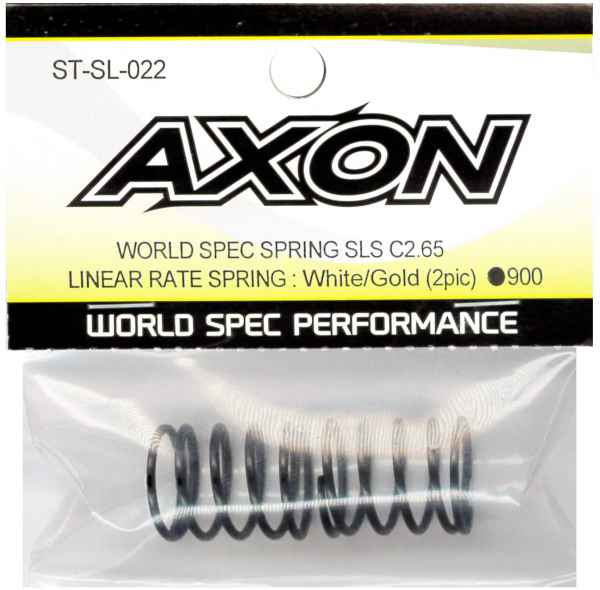 coppia molle axon C2.65 white/gold per automodelli touring con ammortizzatori corti