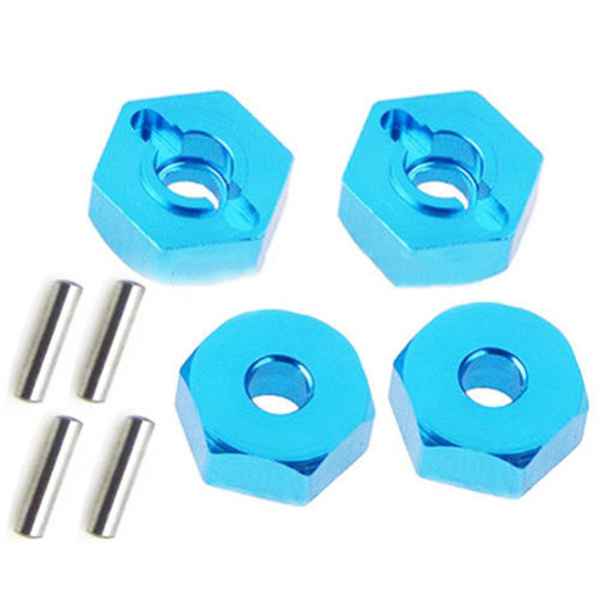 set esagoni in alluminio blu chiaro da 12mm generici da 5mm di spessore +pin (4pz)