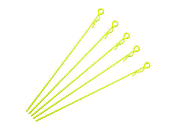 set clips lunghe giallo fluo per 1/10 5pz