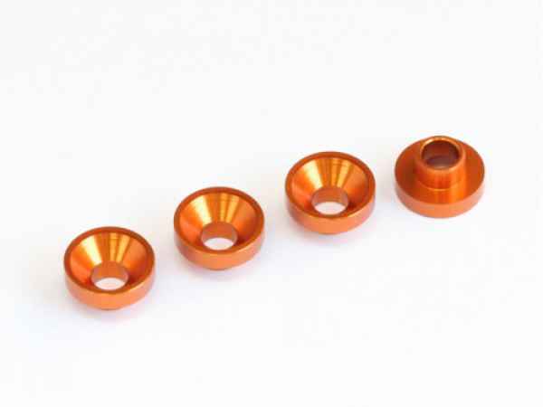 set rondelle 3x7.5mm ferma servo in alluminio orange (4pcs)