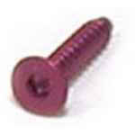 aluminum flat head taping screws (m3x8mm 7075 t6 10pcs purple)