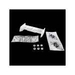 ALETTONE 1/10 OFF ROAD UNIVERSALE WHITE IN PLASTICA+STICKERS hobbytech - carrozzerie ed accessori, alettoni e sistemi di fissaggio per buggy foto 2