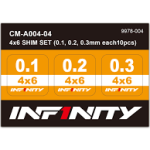 rasamenti INFINITY foro interno da 4mm x6mm da 0,1-0,2-0,3 10per tipo infinity - viteria, rasamenti- rondelle foto 2