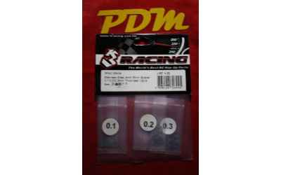 3racing stainless steel 4mm shim spacer 0,1/0,2/0,3mm thicknes 10pcs