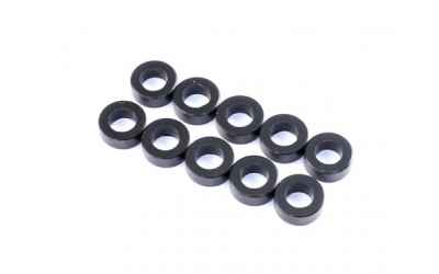 top racing spessori foro interno 3mm spessore 1mm neri (10pz)