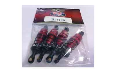 fsracing set 4 ammortizzatori per 1/10 touring n alluminio con molla gialla tuning e ghiera rossa (ammortizzatori color grigio)