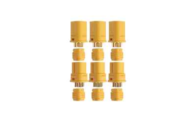 yukimodel YUKI MODEL connettori dorati a 3 da 2mm MT30 3 coppie