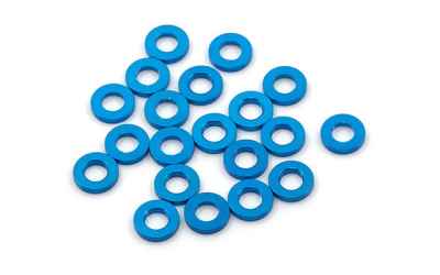 yeahracing spessori in alluminio blu chiaro M3 da 1mm 20pz