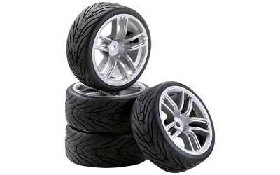 carson set gomme per 1/10 touring larghezza 26mm offset 3mm cerchio silver