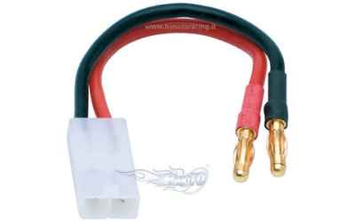 HIMOTO cavo adattatore da plug 4mm dorati a connettore tamiya femmina