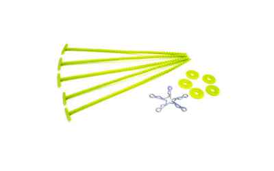yeahracing stecche porta gomme giallo fluo per gomme da 1/10 5pz complete di clips