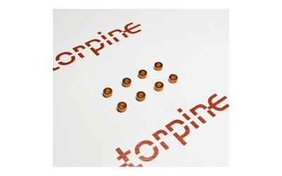 torpine spessori arancioni foro M3 da 3mm di spessore (8pz)