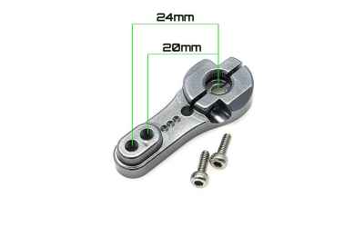 hobbytech squadretta in alluminio da 25t grigia ideale per modelli 1/8
