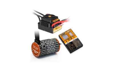 konect COMBO BRUSHLESS KONECT BYHOBBYWING 1/8 150AMP (MAX 6S) WP + MOTORE 4P. 4268 1900KV+PROGRAM CARD