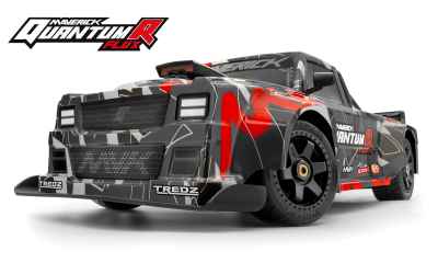 radiosistemi  MAVERICK QUANTUMR FLUX 4S 1:8 4WD RACE TRUCK (GREY/RED)