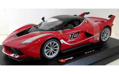 burago Burago 1/24 Scale Diecast - 18-26301 Ferrari FXX K #10 Red / Black Supercar