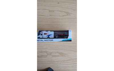 mondomotors camper bianco 1/43 con carrello e gommone rosso (serie travel)