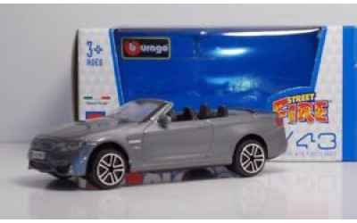 burago BURAGO STREET FIRE 1:43 AUTO DIE CAST METAL -  BMW M4 CABRIO SILVER