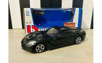 burago BURAGO STREET FIRE 1:43 AUTO DIE CAST METAL -  CORVETTE STINGRAY 2014 NERO MET