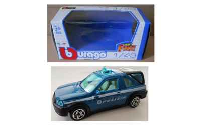 burago BURAGO STREET FIRE 1:43 AUTO DIE CAST METAL -  LAND ROVER FREELANDER POLIZIA