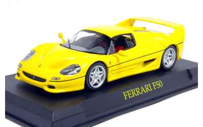 BRUMM FERRARI F50 GIALLA 1/43 CON BASETTA + TECA