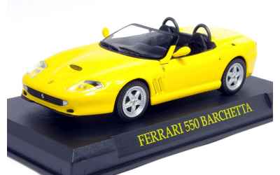 BRUMM FERRARI 550 BARCHETTA 1/43 GIALLA CON BASETTA +TECA