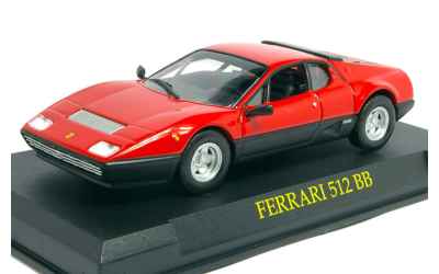 BRUMM FERRARI 512BB ROSSA 1/43 CON BASETTA + TECA