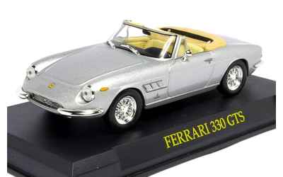 pdm FERRARI 330 GTS 1/43 SILVER + BASETTA + TECA