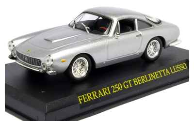 BRUMM FERRARI 250 GT BERLINETTA LUSSO 1/43 SILVER CON BASETTA + TECA