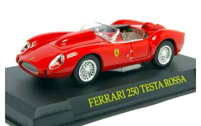 BRUMM FERRARI 250 TESTA ROSSA 1/43 CON BASETTA + TECA (senza scritta descrizione modello!)