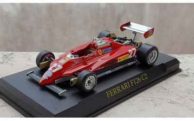 pdm FERRARI 126 C2 1982 G. VILLENEUVE 1/43 CON BASETTA