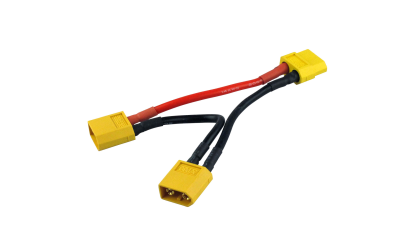 yukimodel cavo per collegamento in serie batterie (1femmina xt60 e 2 maschi xt60)