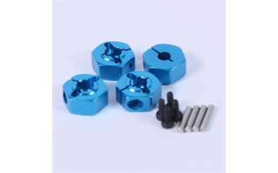 yeahracing Yeah Racing trascinatori ruote in alluminio BLU x modelli 1/10 spessore 5mm (4)