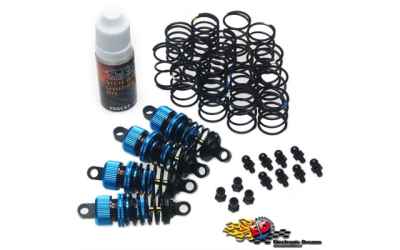 yeahracing Yeah Racing set ammortizzatori 55mm per 1/10 touring Shock Gear (4) BLU
