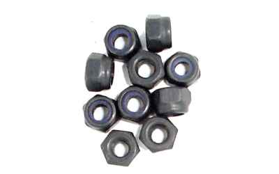 teammagic set dadi autobloccanti in acciaio neri da 3mm (10pz