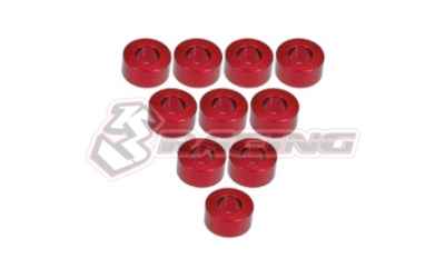 3racing spessori da 4mm M3 10pz red