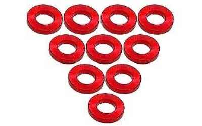 3racing spessori rossi da 1mm con foro M3 10pz