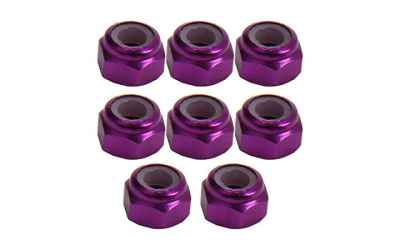 ansmann set dadi in alluminio autobloccanti da 3mm viola 10pz