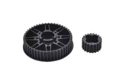 serpent set puleggia palo rigido + puleggia asse posteriore in plastica s989-s990