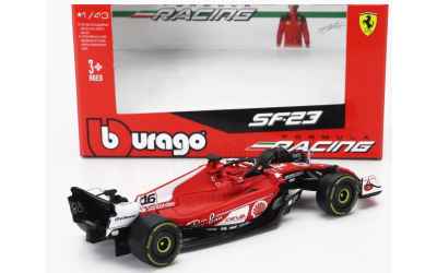 burago FERRARI - F1 SF-23 TEAM SCUDERIA FERRARI N 16 2nd LAS VEGAS USA GP 2023 CHARLES LECLERC - RED WHITE BLACK - 1/43
