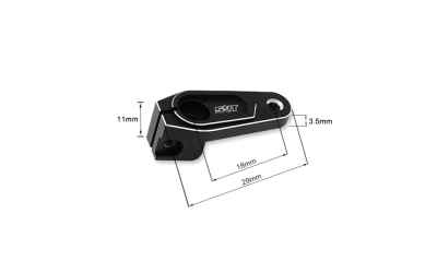 SRT squadretta in alluminio black SRT da 25t con offset (h18mm)