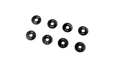 yeahracing set spessori YEAH RACING per carreggiata da 0.5-1.0mm black (8pz)