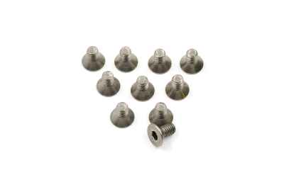yeahracing set viti in titanio YEAH RACING M3x6mm testa svasata 10pz