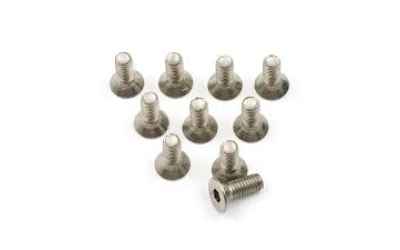 yeahracing set viti in titanio YEAH RACING M3x8mm testa svasata 10pz