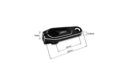 SRT squadretta SRT per servocomandi con testa da 25t (lungh. da foro a foro 18)spessore da 7mm