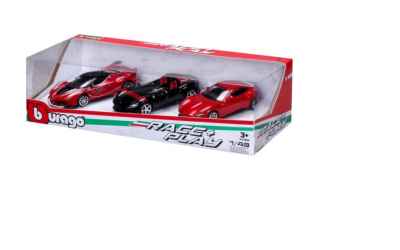 burago Burago 1/43 set da 3 (MONZA SP2 2018 RED BLACK - FXX-K N10 2015 - ROMA 2019)