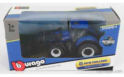 burago T7.315 TRACTOR WITH FRONT LOADER SCRAPER 2018 new holland trattore
